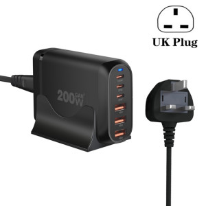 Adaptateur multiport pour ordinateur portable GaN PD100W Type-C x 3 + USB x 3, taille de prise : prise britannique SH04041414-20